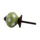 Green Polka Dot Small Ceramic Drawer Knob